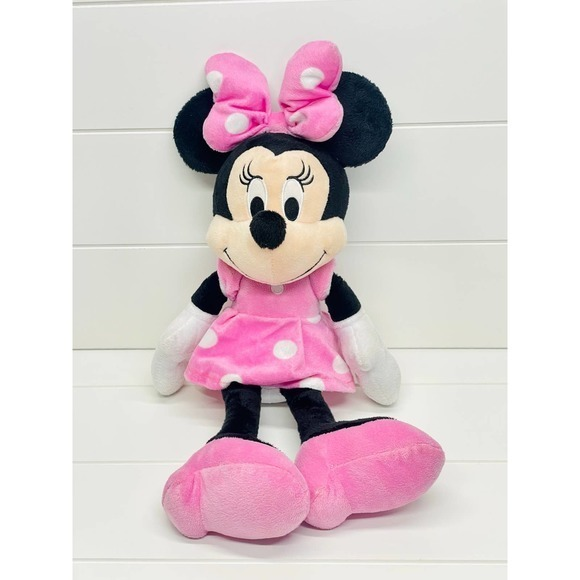 Disney Minnie Mouse‎ Plush Pink Polka Dots Hair Bow and Skirt - Picture 1 of 7